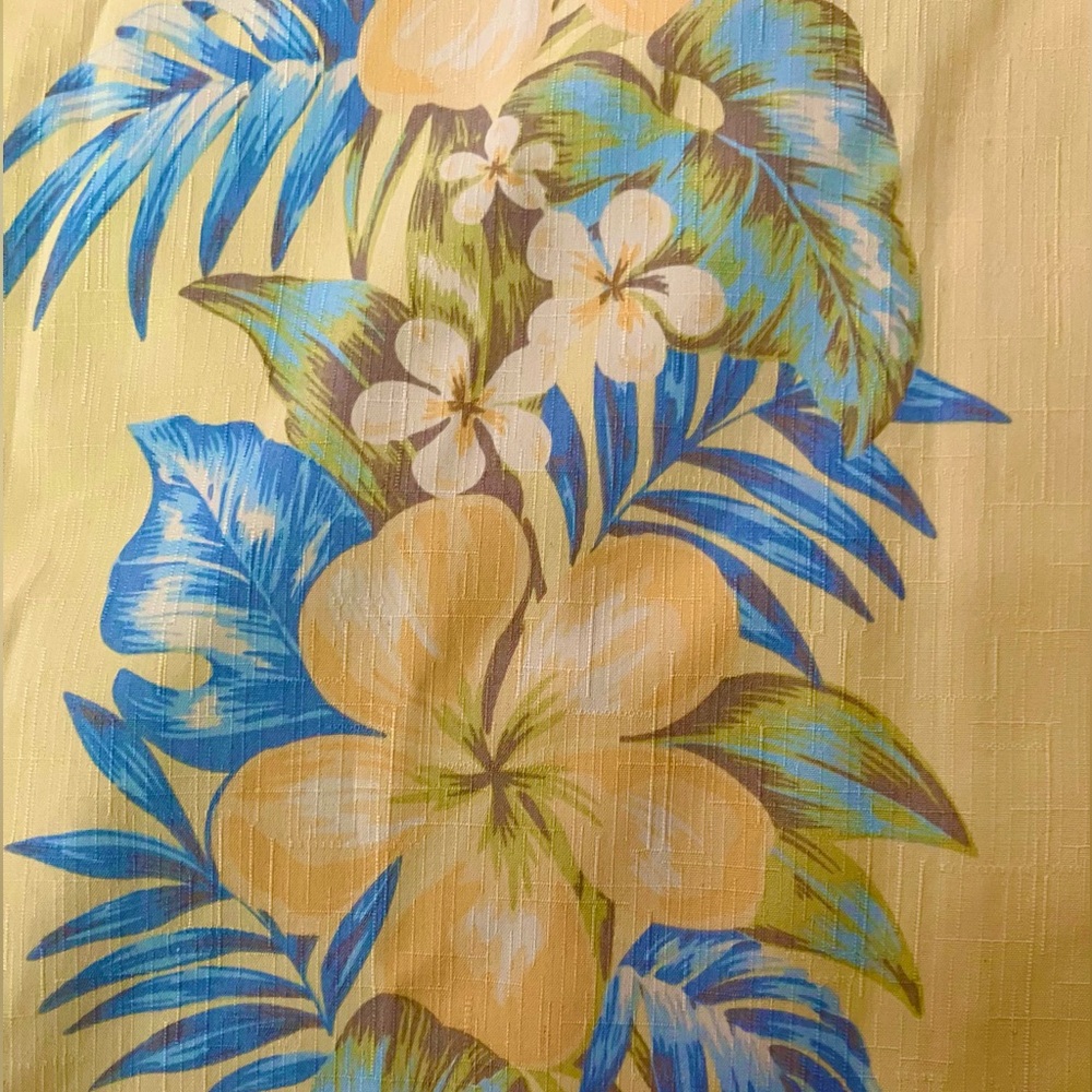 Vintage Hawaiian Shirt Tropical Men's Sz XL 100% Silk By JAMAICA JAXX Yellow NEW - Picture 4 of 8